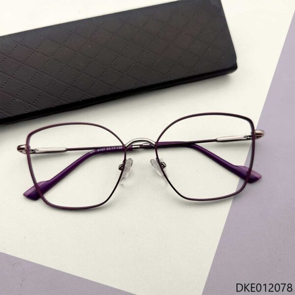 Purple Color Metal Eyeglasses For Women
