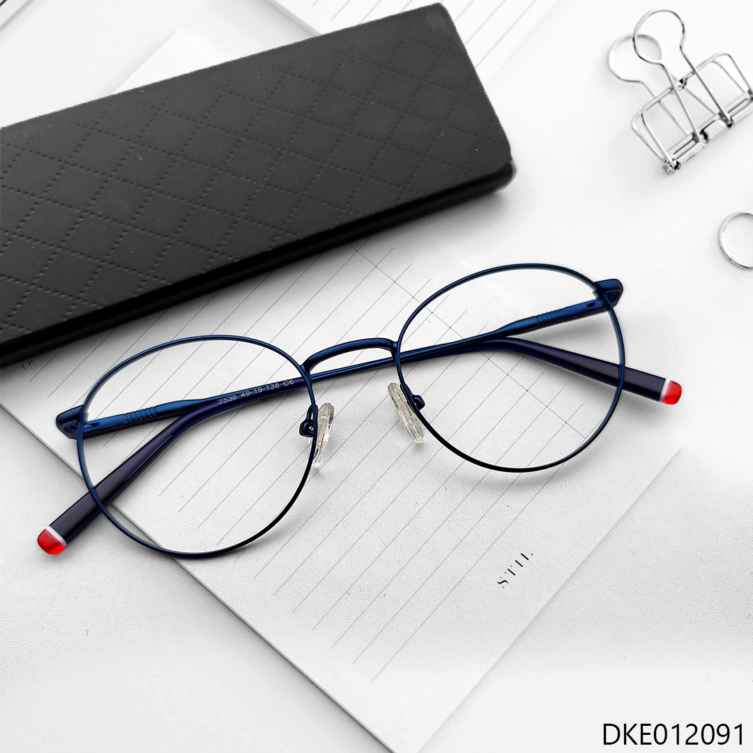 Blue Color Round Shape Eyeglasses