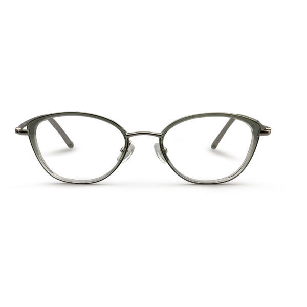 Green Transparent Cat Eye Shape Eyeglass