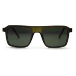 Olive Color Square Shape Sunglasses