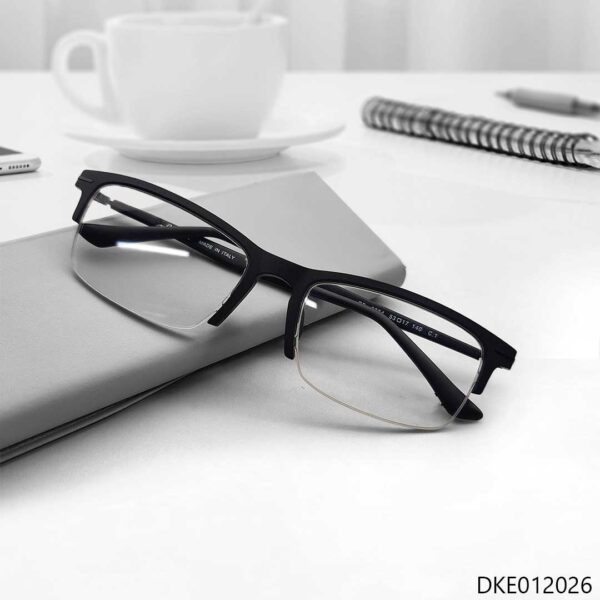 Half-Rim Black Color Stylish Eyeglasses