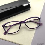Purple Color Stylish Woman Eyeglass
