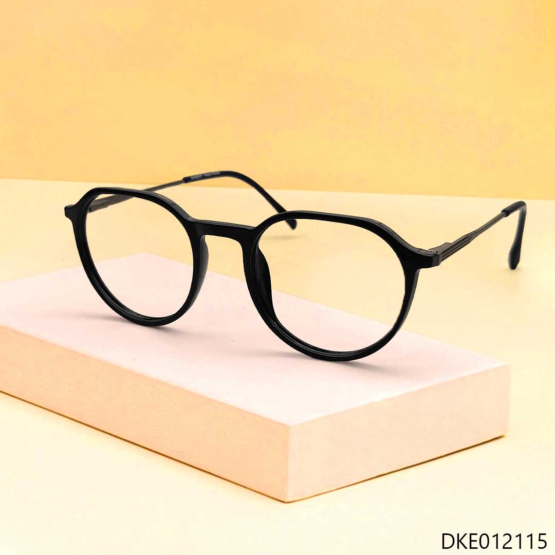 Black Color Semi Round Eyeglass