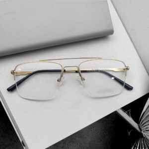 Golden Color Premium Double Bridge Eyeglasses