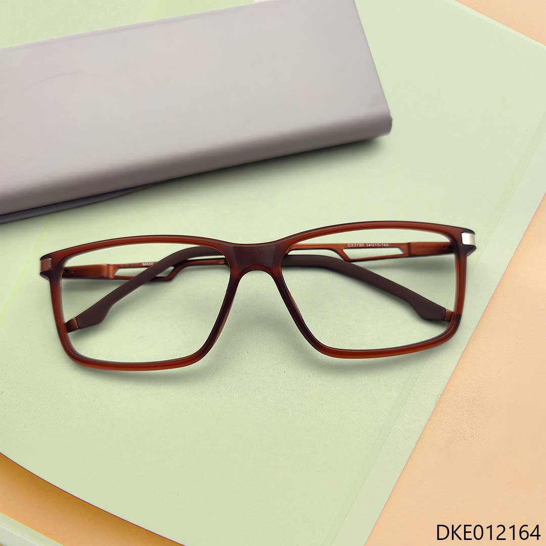 Trendy Brown Color Sqaure Eyeglasses