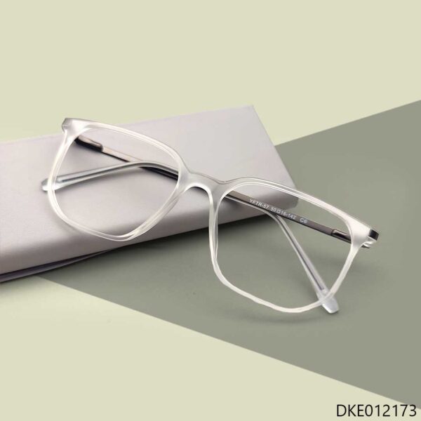 Fiber & Meta Mixed Square Eyeglasses