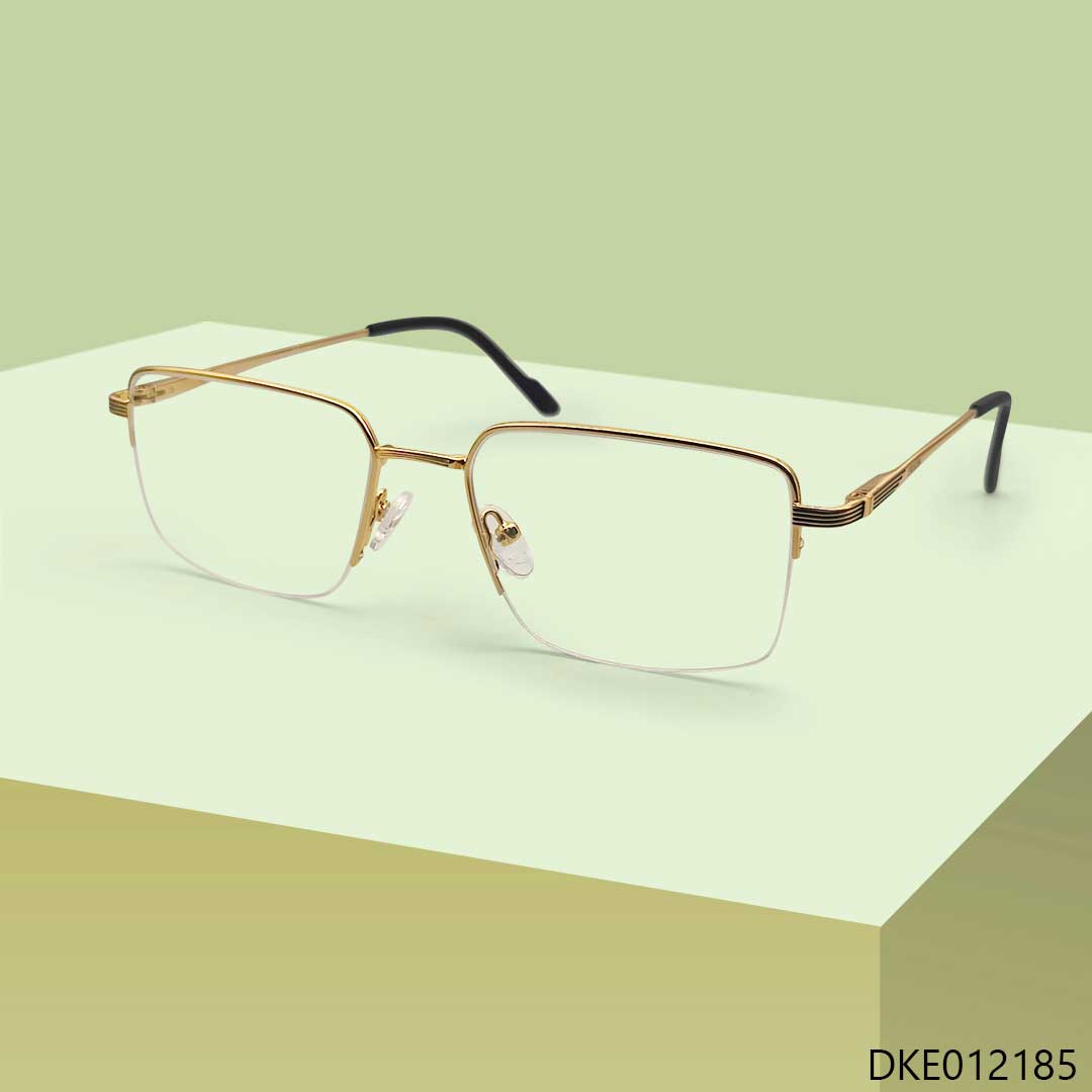 Golden Color Luxurious Halfrim Eyeglasses