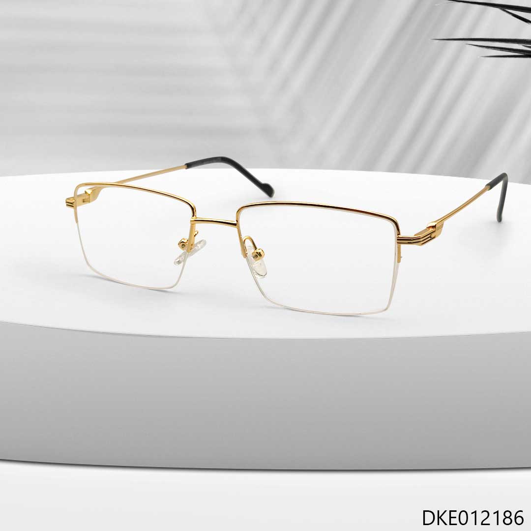 Golden Color Luxurious Halfrim Eyeglasses