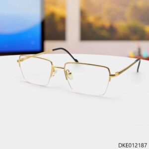 Premium Quality Golden Color Halfrim Eyeglasses