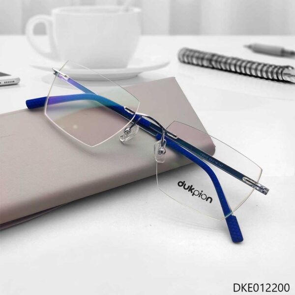 Luxury Design Blue Color Rimless Eyeglasses