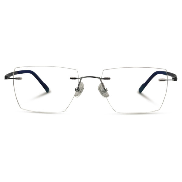 Luxury Design Blue Color Rimless Eyeglasses