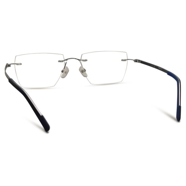 Luxury Design Blue Color Rimless Eyeglasses