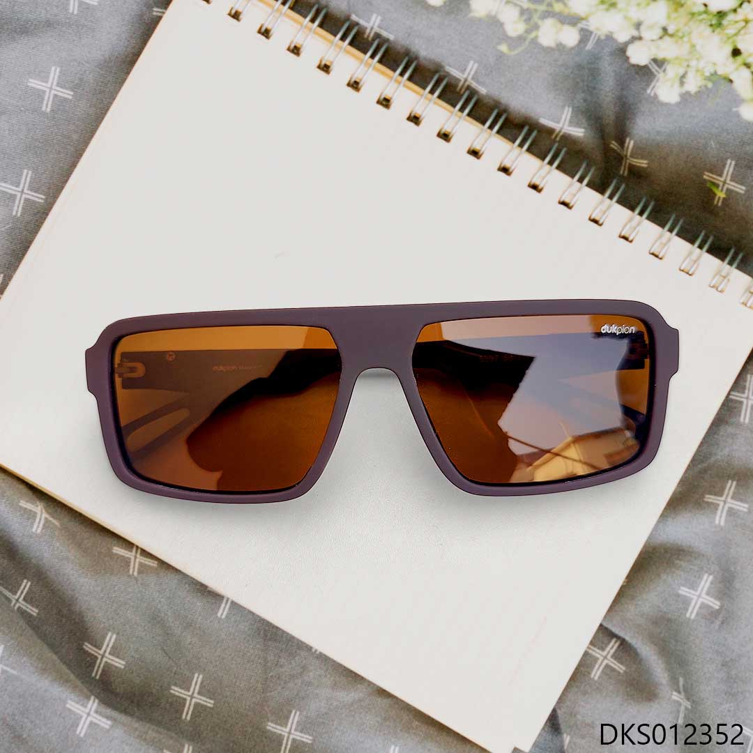 Brown Color Square Shape Sunglasses