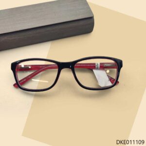 Black & Red Mixed Fiber Eyeglasses