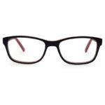 Black & Red Mixed Fiber Eyeglasses