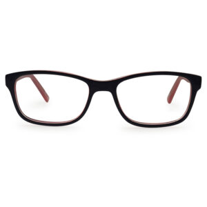 Black & Red Mixed Fiber Eyeglasses