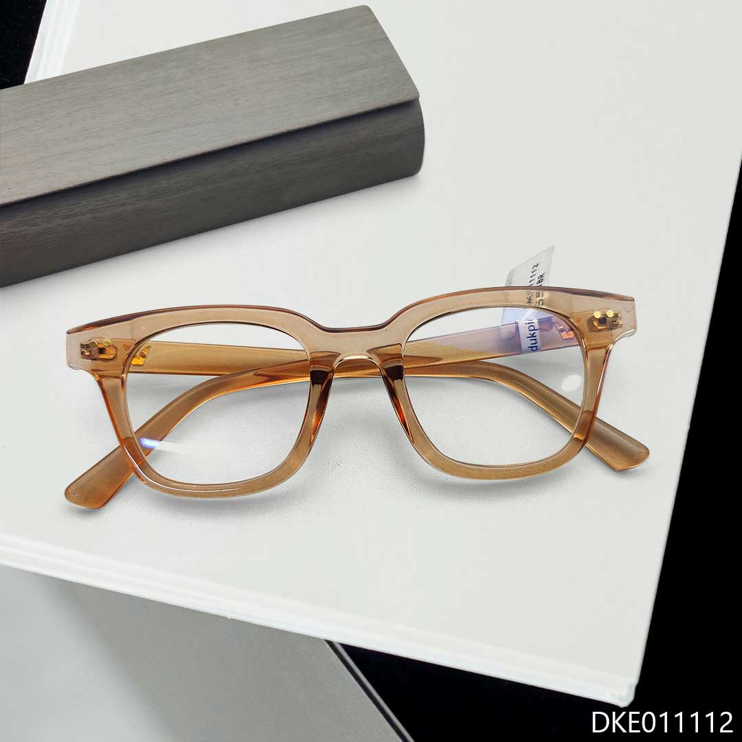 Orange Transparent Trendy Eyeglasses