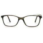 Metal & Fiber Mixed Transparent Eyeglasses
