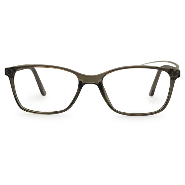 Metal & Fiber Mixed Transparent Eyeglasses