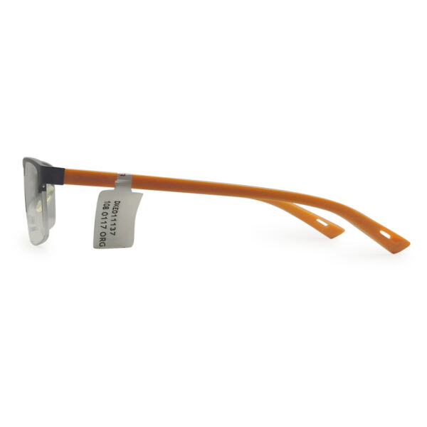 Metal & Fiber Mixed Half-rim Eyeglasses