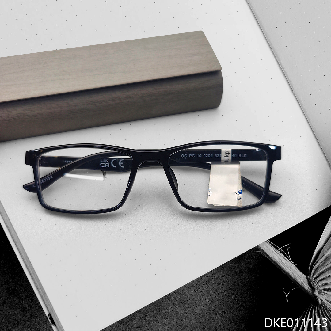Black Color Square Shape Classy Eyeglass