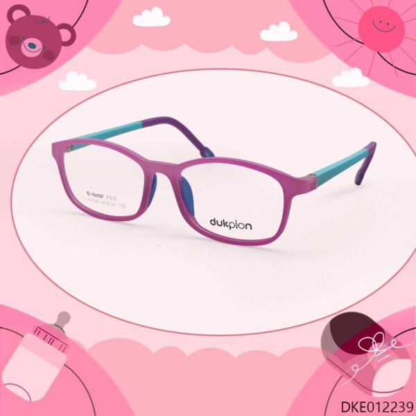 Pink Color Oval Shape Kid's Eyeglasses