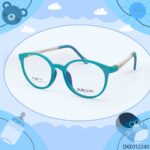 Turquoise Color Round Shape Kid's Eyeglasses