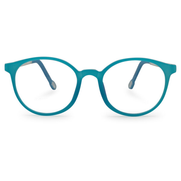 Turquoise Color Round Shape Kid's Eyeglasses