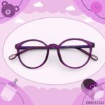 Purple Color Round Shape Kid's Eyeglasses