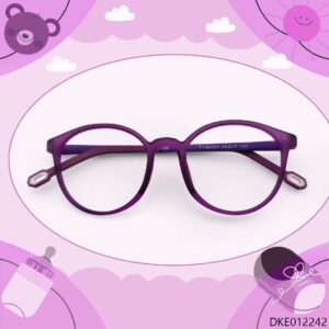 Purple Color Round Shape Kid's Eyeglasses