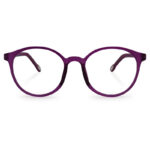 Purple Color Round Shape Kid's Eyeglasses