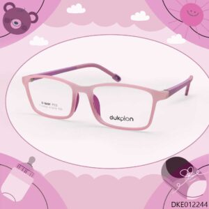 Pink Color Square Shape Kid's Eyeglasses