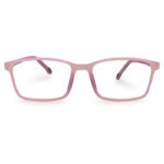 Pink Color Square Shape Kid's Eyeglasses
