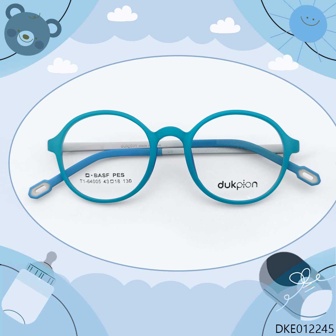 Round Shape Blue Color Kid's Eyeglasses