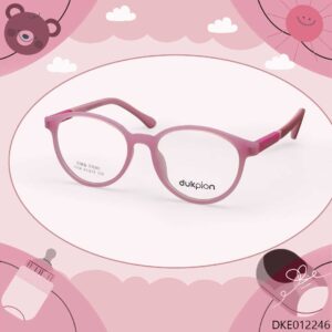 Pink Color Round Shape Kid's Eyeglasses