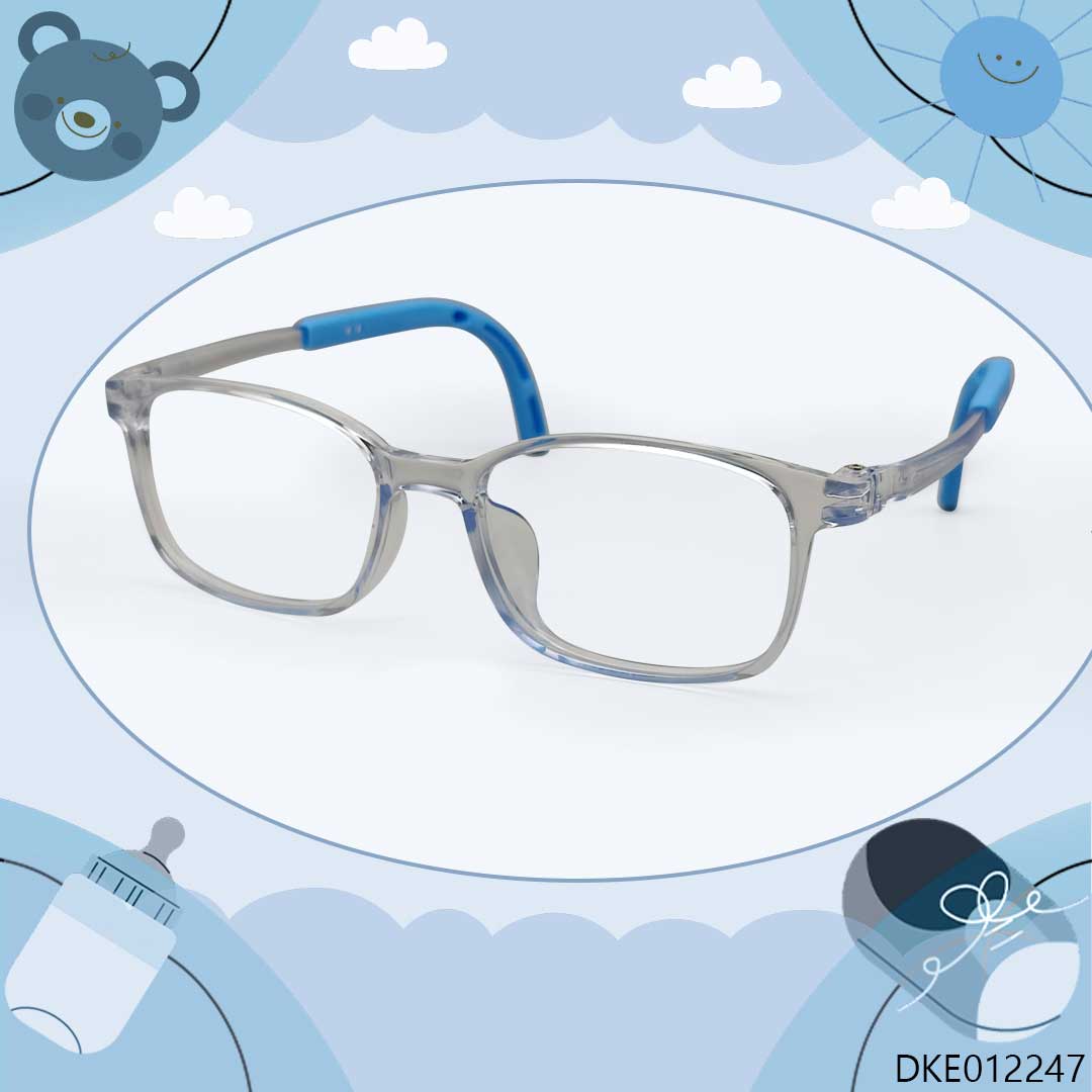 Transparent Square Shape Kid's Eyeglasses