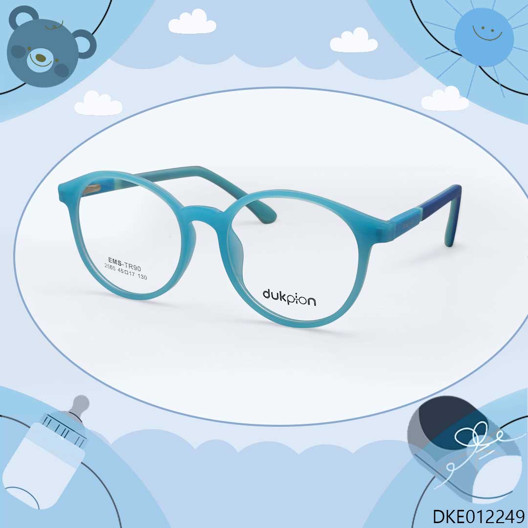 Round Shape Blue Kid's Eyeglasses