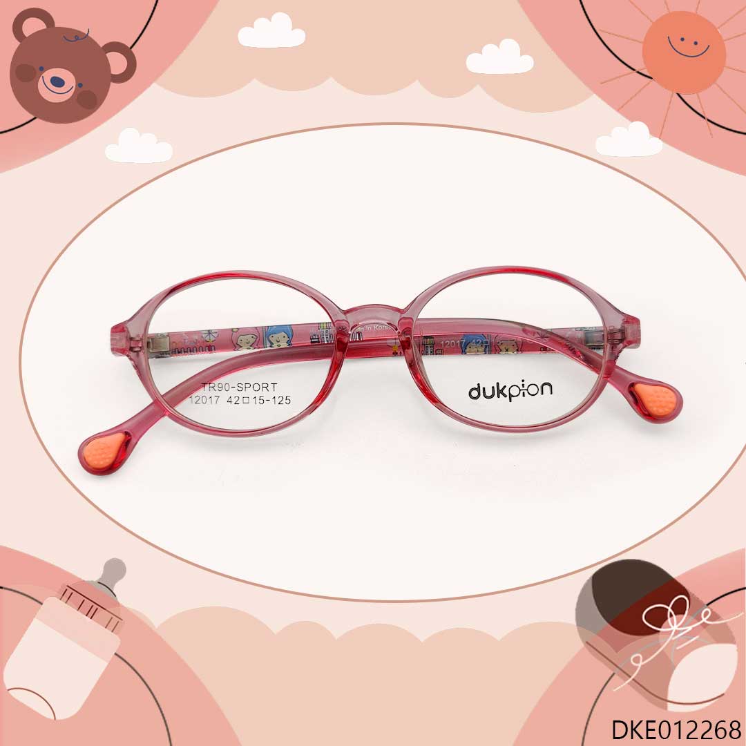Red Transparent Sylish Kid's Eyeglasses