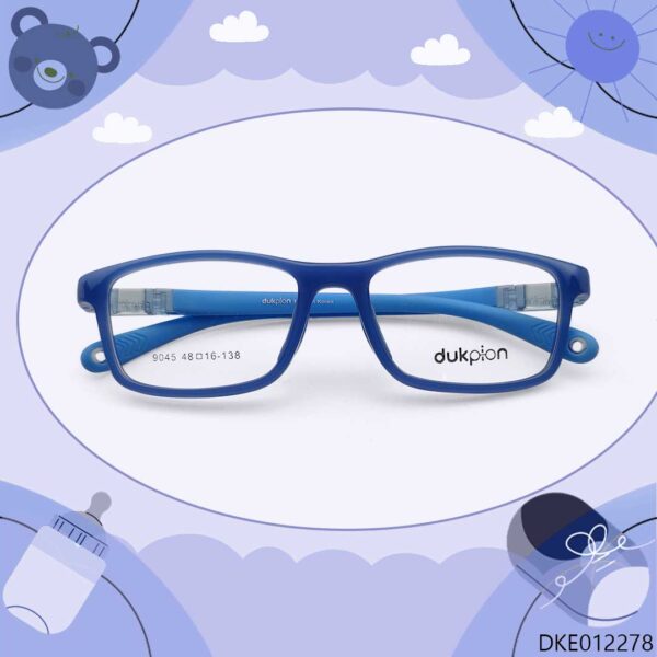 Square Shape Blue Color Kid's Eyeglasses