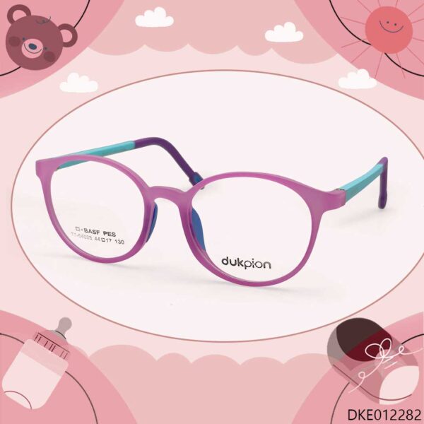 Pink Color Round Shape Kid's Eyeglasses