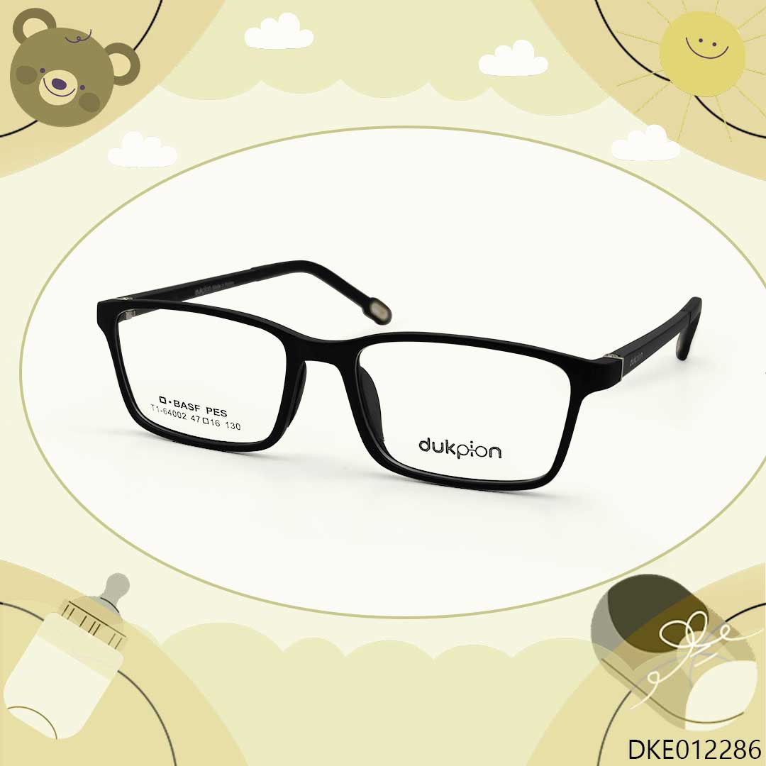 Black Color Square Shape Kid's Eyeglasses