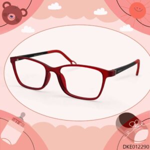 Red Color Sqaure Shape Kid's Eyeglasses