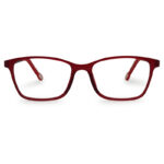 Red Color Sqaure Shape Kid's Eyeglasses