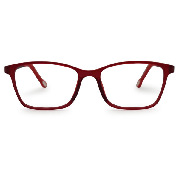 Red Color Sqaure Shape Kid's Eyeglasses