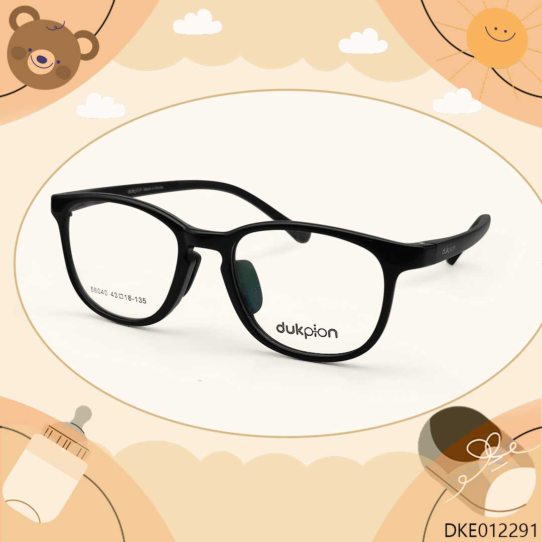 Semi-Round Black Color Kid's Eyeglass