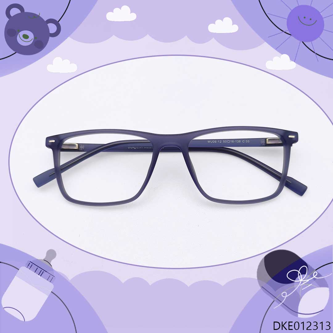 Purple Color Square Shape Kid's Eyeglasses