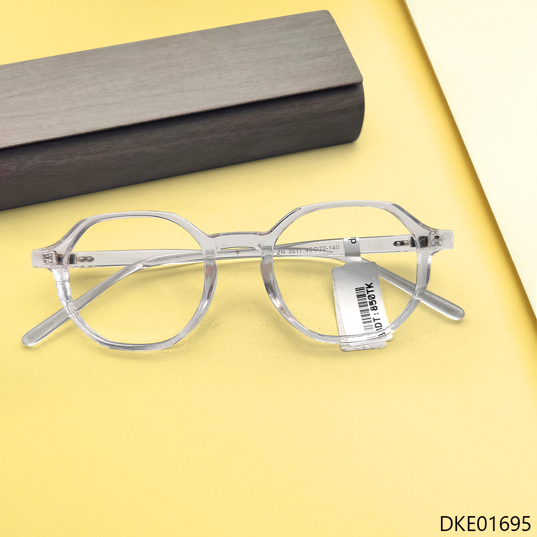 Water Transparent Round Shape Eyeglass