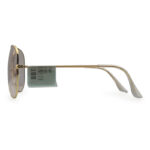 Golden Color Aviator Shape Eyeglasses