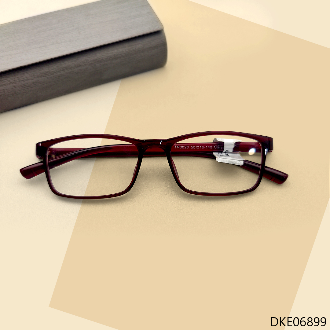 Red Color Square Shape Economy Eyeglasses