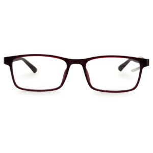 Red Color Square Shape Economy Eyeglasses